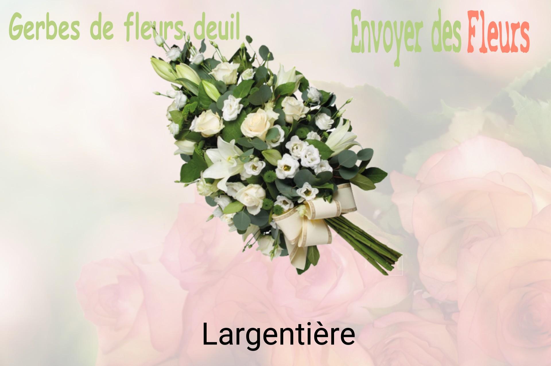 Gerbe de fleurs de deuil livrée à Largentière